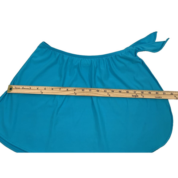 Sea‎ Waves Cover Wrap Skirt Womens Medium Turquoise Blue Swim Coverup Bottoms - Picture 9 of 10